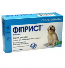 Фіприст спот-он для собак 20-40 кг від бліх, кліщів, власоїдів 1 піпетка*2,68 мл KRKA