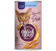 Ласощі д /кот Деликшес Delickcious напій з океанічною рибою 140г