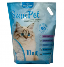 Наполнитель для кошачьих туалетов Sani Pet силикагелевый 10 л Природа
