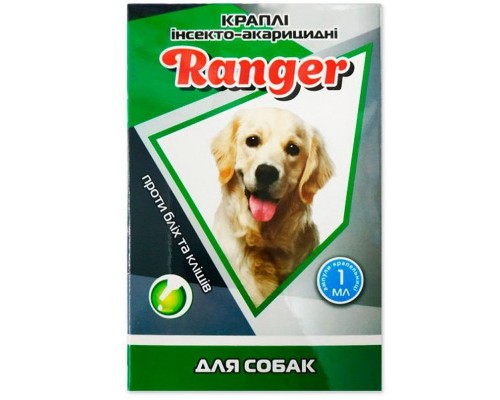 РЕЙНДЖЕР Ranger краплі на холку для собак №4*1 мл