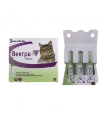 Вектра Фелис капли инсектоакарицидные для кошек 0,9 мл №3 Ceva Франция