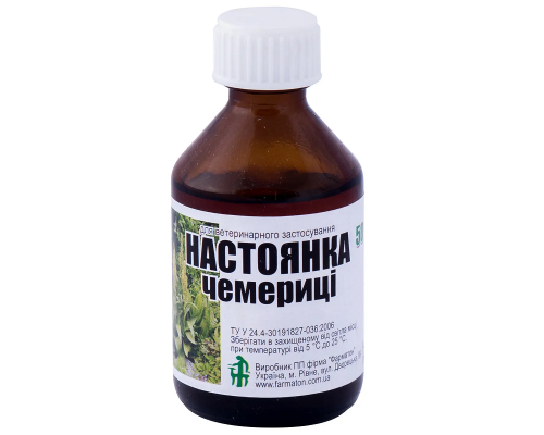Раствор Чемерица настойка руминаторное средство при болезнях преджелудков 50 мл Фарматон