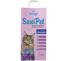 Наполнитель Санипет  бентонит средняя гранула с лавандой  SANI PET 5кг  PR240781
