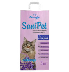 Наполнитель Санипет  бентонит средняя гранула с лавандой  SANI PET 5кг  PR240781