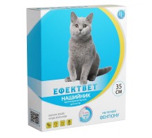 Ошейник для кошек Эффектвет Color противопаразитарный 35 см желтый Ветсинтез