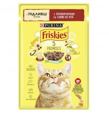 Корм для котов Friskies с говядиной в подливке  85 г Purina