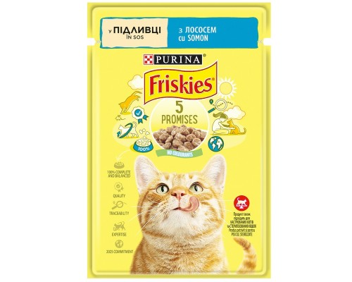 Корм для котов Friskies с лососем в подливке  85 г Purina