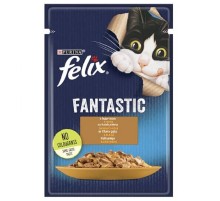 Корм для кошек Felix Fantastic с индейкой в желе 85 г Purina