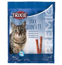Лакомство для котов Premio Stick Quintett c лососем и форелью 5 шт по 5 г  Trixie 42725