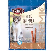 Лакомство для котов Premio Stick Quintet c ягненком и индейкой 5 шт по 5 г Trixie 42723