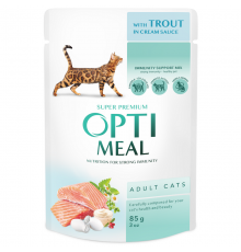 Корм для котов с форелью в кремовом соусе 85 г Optimeal