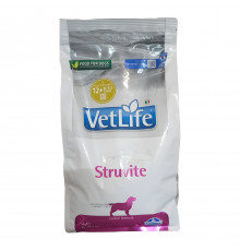 Сухой корм для собак Vet Life Struvite для растворения струвитных уролитов 2 кг Farmina