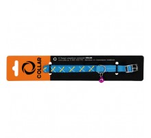 Ошейник Dog Extreme нейлоновый с рисунком Орнамент синий 10мм*20-30см COLLAR 64412