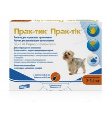Краплі на холку Прак-тік для собак 2 - 4,5 кг №1 Elanco