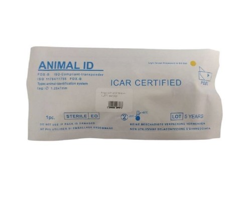 Микрочип Animal ID mini с аппликатором 1,27*7 мм 900 Китай