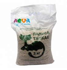 Наполнитель для кошачьих туалетов Лапки в тапках гранулированный 3 кг АкваМания