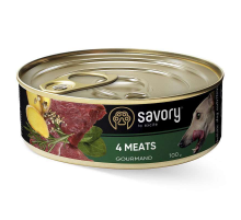 Корм для собак вологий Сейвори SAVORY з чотирма видами м'яса 100 г