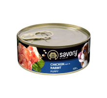 Корм для щенков влажный Сейвори SAVORY с курицей и кроликом 100 г