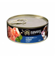 Корм для цуценят вологий Сейвори SAVORY з кроликом 100 г