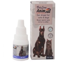 Капли ушные для собак и кошек VetLine для ухода за ушами животных 10 мл AnimAll