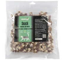 Ласощі для кішок AnimAll Snack курячі снеки з качкою та тріскою 500 г