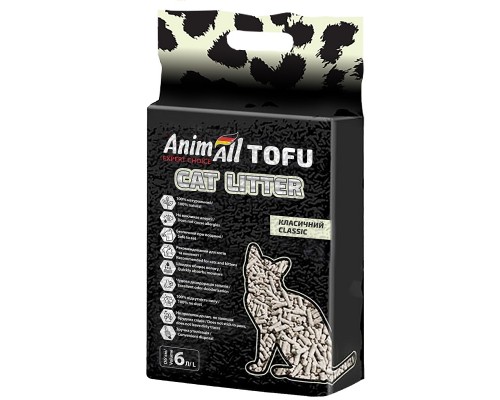 Наповнювачі туалетів для кішок Animall Tofu Classic 2.6 кг/6 л