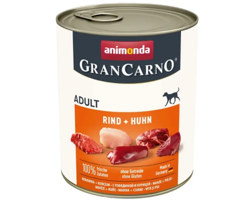 Корм для собак Амонд GranCarno Adult Beef + Chiken яловичина курка консерва 800 г