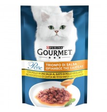 Корм для котов Gourmet Perle мини филе в соусе с курицей 85 г Purina