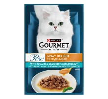 Корм для котов Gourmet Perle мини филе в соусе с тунцом 85 г Purina