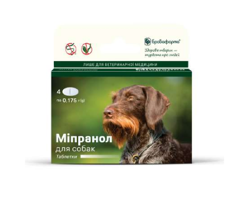 Мипранол для собак 4 таблетки х 0,175 г срок 01.2027