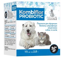 Порошок Modes Kombiflor Probiotic Модес Комбіфлор для підтримки кишечника собак та котів 15шт/2г 