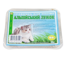 Трава для кошек в контейнере Альпийский лужок витаминная добавка 80 г Фауна