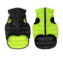 Куртка для собак AiryVest Lumi двостороння салатово-чорна  ХS25 В 36-38 см С 30-33 см Collar