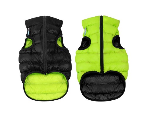 Куртка для собак AiryVest Lumi двостороння салатово-чорна  ХS25 В 36-38 см С 30-33 см Collar