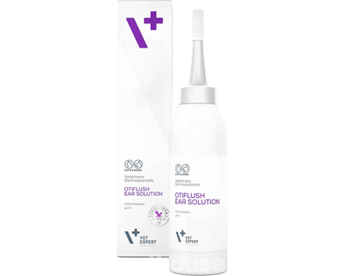 Розчин OtiFlush Ear Solution для очищення вух котів та собак 125 мл VetExpert