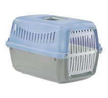 Переноска для котов и собак до 4 кг GIPSY Small Light Blue пластиковая дверь 39*26*25 см Bergamo