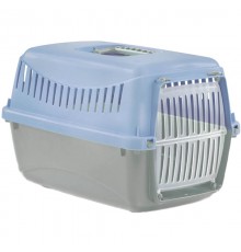 Переноска для котів і собак GIPSY XS Small Light Blue з пластиковими дверцятами 39*26*25 см МР Bergamo 