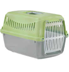 Переноска для котів і собак до 4 кг GIPSY XS Small Light Green пластикові двері 39*26*25 см Bergamo