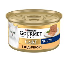 Корм для котов Gourmet Gold паштет мусс с индейкой 85 г Purina