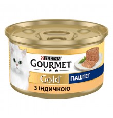 Корм для котов Gourmet Gold паштет мусс с индейкой 85 г Purina
