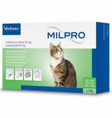 Мильпро таблетки антигельминтные для котов от 2 кг №4 Virbac Франция