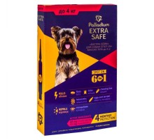 Капли на холку для собак до 4 кг Dog Extra Safe 6in1 от блох и глистов №1 Palladium