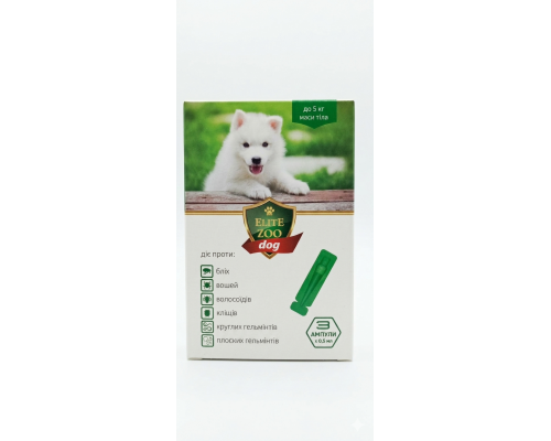 Краплі на холку Бар'єр-ультра дог ELITE ZOO від бліх для собак до 5 кг №3 Продукт