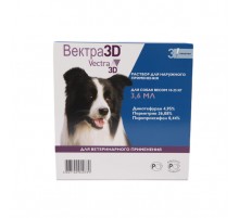 Вектра 3D краплі на холку для собак 10,1-25 кг спот-он 3,6 мл №3 Ceva
