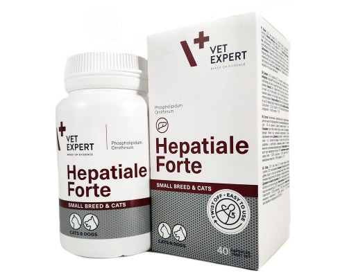 Ветекспертів Гепатіале Форте VetExper Hepatiale Forte для дрібних порід собак і котів 40 капсули