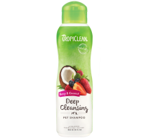 Шампунь Tropiclean Ягоды и кокос  свежесть и глубокая чистка 355мл 202498