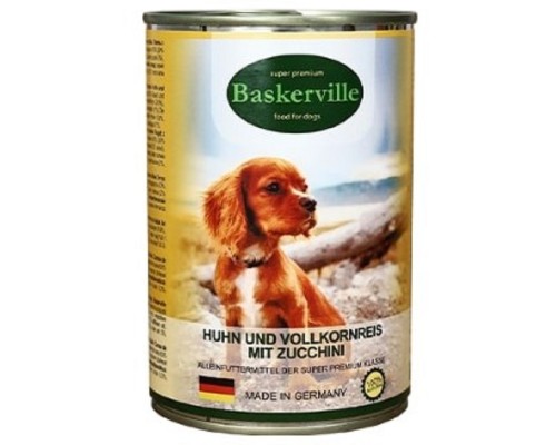 Корм для собак петух с рисом и цукини  400 г Baskerville
