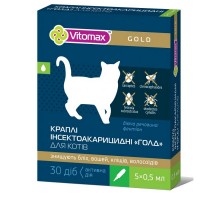Капли на холку Vitomax Gold против блох для котов  №5 Vitomax