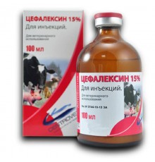 Раствор для инъекций Цефалексин 15% антибиотик для лечения бактериальных заболеваний 100 мл Centrovet