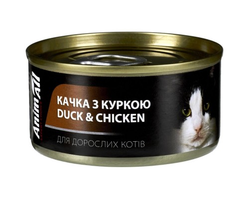 Корм для котів ANIMALL качка паштет 85г